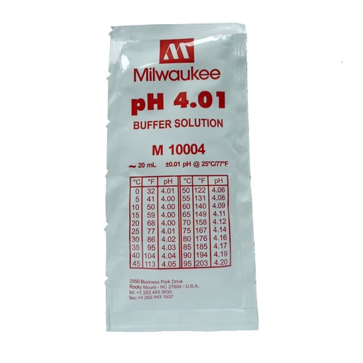 [MESOBU4100] Solucion Buffer Milwaukee PH 4 x 20ml.